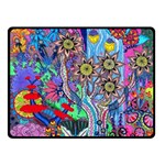 Abstract Forest  Double Sided Fleece Blanket (Small) 