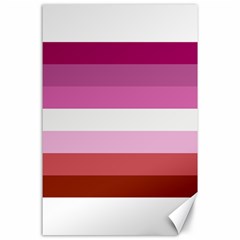 Lesbian Pride Flag Canvas 24  X 36  by lgbtnation