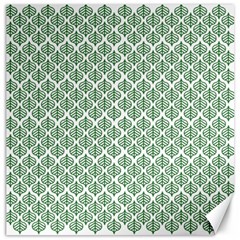 Green Leaf Pattern Canvas 12  X 12 