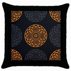 Background Design Pattern Tile Throw Pillow Case (black)