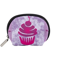 Cupcake Food Purple Dessert Baked Accessory Pouch (small) by HermanTelo