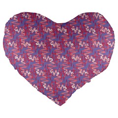Pattern Abstract Squiggles Gliftex Large 19  Premium Heart Shape Cushions