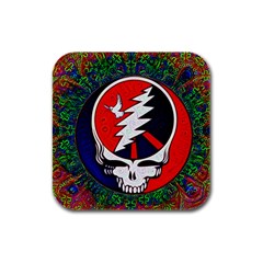 Grateful Dead Rubber Square Coaster (4 Pack)  by Sapixe