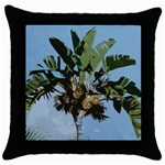 Palm Tree Throw Pillow Case (Black) Front