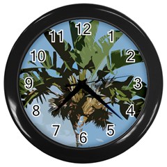 Palm Tree Wall Clock (black) by snowwhitegirl