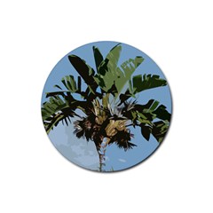 Palm Tree Rubber Round Coaster (4 Pack) 