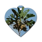 Palm Tree Dog Tag Heart (One Side) Front