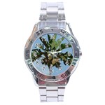 Palm Tree Stainless Steel Analogue Watch