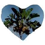Palm Tree Large 19  Premium Flano Heart Shape Cushions