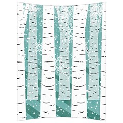 Birch Tree Background Snow Back Support Cushion
