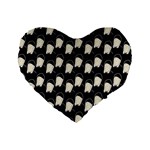 Beanie Boy Pattern Standard 16  Premium Flano Heart Shape Cushions Front