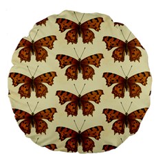 Butterflies Insects Pattern Large 18  Premium Flano Round Cushions by HermanTelo