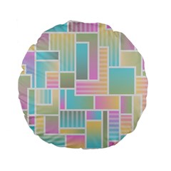 Color Blocks Abstract Background Standard 15  Premium Flano Round Cushions