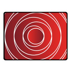 Circles Red Double Sided Fleece Blanket (small) 