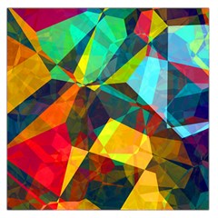 Color Abstract Polygon Background Large Satin Scarf (square) by HermanTelo