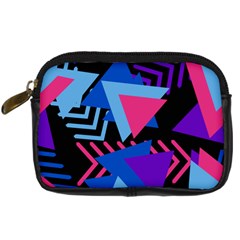 Memphis Pattern Geometric Abstract Digital Camera Leather Case by HermanTelo