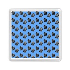 Girl Face Blue Memory Card Reader (square) by snowwhitegirl