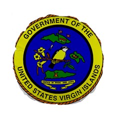 Seal Of United States Virgin Islands Standard 15  Premium Flano Round Cushions by abbeyz71