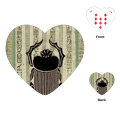 Egyptian Design Beetle Playing Cards (heart) by Sapixe