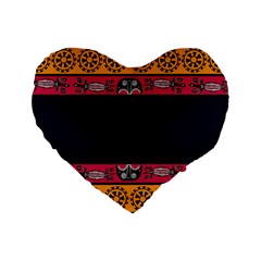 Pattern Ornaments Africa Safari Standard 16  Premium Heart Shape Cushions