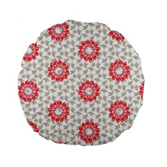 Stamping Pattern Red Standard 15  Premium Flano Round Cushions