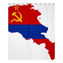 Flag Map Of Armenian Soviet Socialist Republic Shower Curtain 60  X 72  (medium)  by abbeyz71