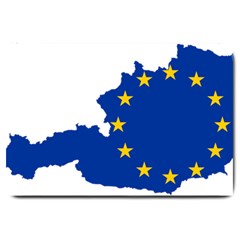 European Union Flag Map Of Austria Large Doormat  by abbeyz71