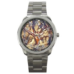Tree Forest Woods Nature Landscape Sport Metal Watch by Sapixe