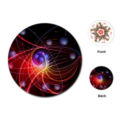 Physics Quantum Physics Particles Playing Cards (round) by Sapixe