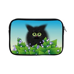 Kitten Black Furry Illustration Apple Ipad Mini Zipper Cases
