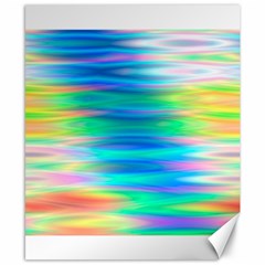 Wave Rainbow Bright Texture Canvas 8  X 10  by Sapixe