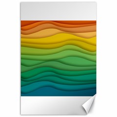 Waves Texture Canvas 24  X 36  by HermanTelo