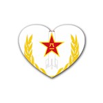 Badge of People s Liberation Army Rocket Force Rubber Coaster (Heart) 