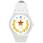 Badge of People s Liberation Army Rocket Force Round Plastic Sport Watch (M)