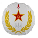 Badge of People s Liberation Army Rocket Force Large 18  Premium Flano Round Cushions