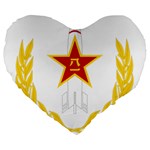 Badge of People s Liberation Army Rocket Force Large 19  Premium Flano Heart Shape Cushions