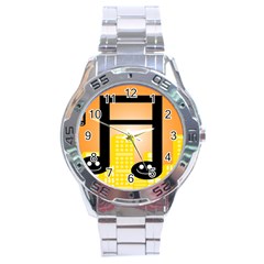 Abstract Anthropomorphic Art Stainless Steel Analogue Watch by Bajindul