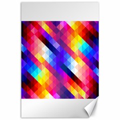 Abstract Blue Background Colorful Pattern Canvas 24  X 36  by Bajindul