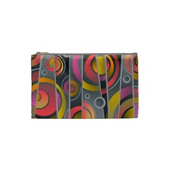 Abstract Colorful Background Grey Cosmetic Bag (small) by Bajindul