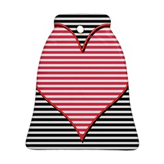 Heart Stripes Symbol Striped Bell Ornament (two Sides) by Bajindul