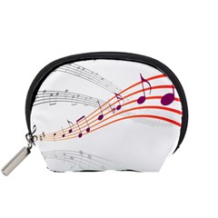 Music Notes Clef Sound Accessory Pouch (small) by Bajindul