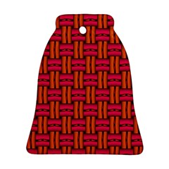 Pattern Red Background Structure Bell Ornament (two Sides) by Bajindul