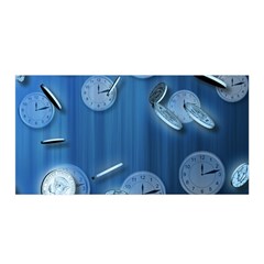 Time Clock Watch Hours Satin Wrap by Bajindul
