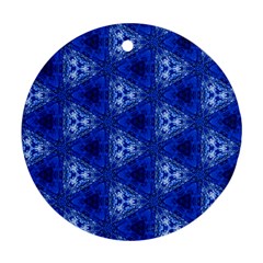 Background Wallpaper Pattern Blue Ornament (round)