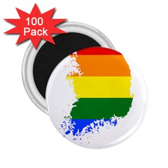 Lgbt Flag Map Of South Korea 2 25  Magnets (100 Pack)  by abbeyz71