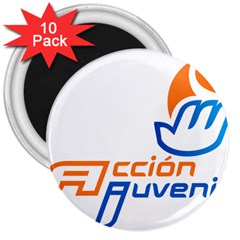 Logo Of Youth Wing Of National Action Party Of Mexico 3  Magnets (10 Pack)  by abbeyz71