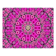 From The Sky Came Flowers In Calm Bohemian Peace Double Sided Flano Blanket (large)  by pepitasart