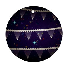 Background Buntings Stylized Ornament (round)