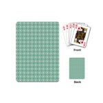 Argyle Light Green Pattern Playing Cards Single Design (Mini)