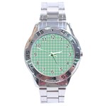 Argyle Light Green Pattern Stainless Steel Analogue Watch